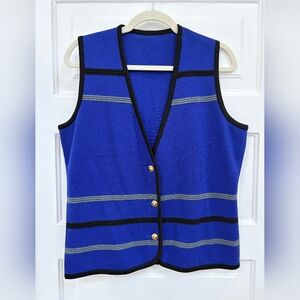 Blue Striped Women's Vest